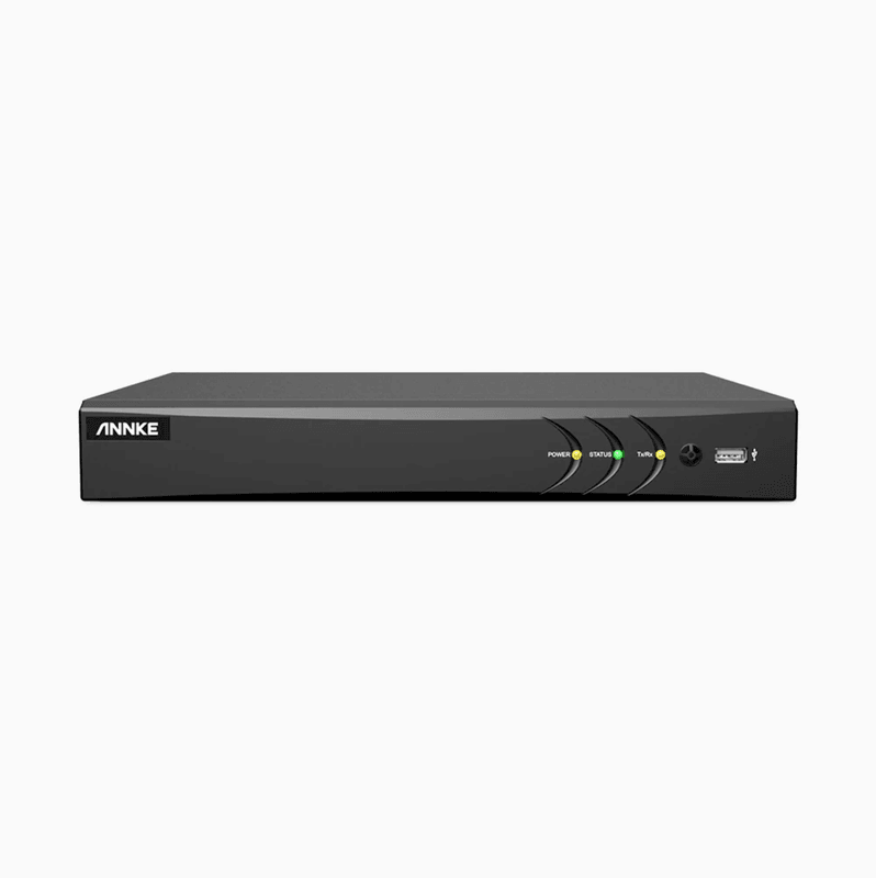 ANNKE 4K 8 Channel Hybrid 5-in-1 Digital Video Recorder, Human & Vehicle Detection, H.265+, Supports up to 8 BNC Cameras & 2 IP Cameras