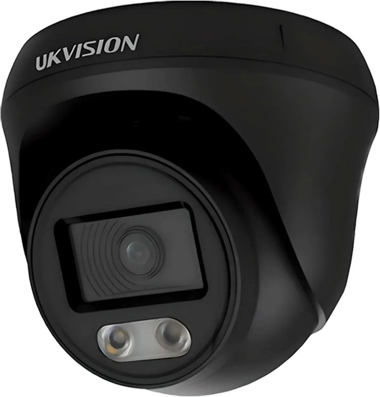 UKVISION 8 MP 4K ColorVu Audio Fixed Turret Camera (Black)