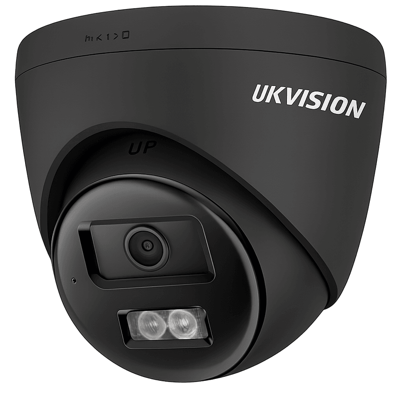 Ukvision UK-CI-4K-G1-BLACK 8MP Smart Hybrid Light PoE Turret Camera Audio