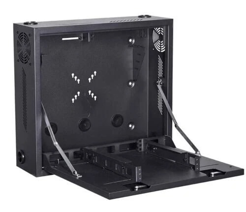 Lock Box Wall Mount Enclosure 27×21×5cm Black