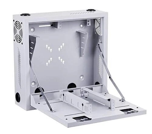 CCTV DVR Lock Box Wall Mount Enclosure Steel Beige 180×180×50mm