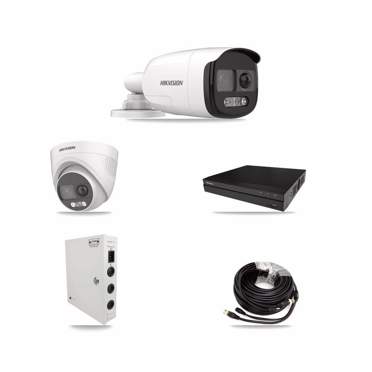 Prolux 8-channel CCTV kit: 2 cameras (1× 5MP Bullet + 1× 5MP Turret), 3TB hard drive