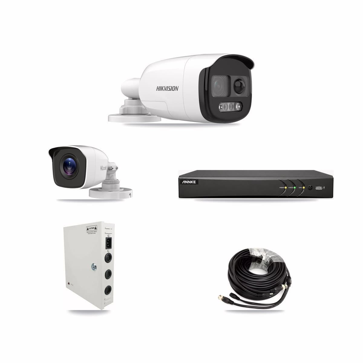 4-Channel 4MP – 5MP CCTV Kit — 1 5MP + 1 4MP Bullet Cameras + 3TB Recording (AN-DV4-8MP Recorder) - Image 1