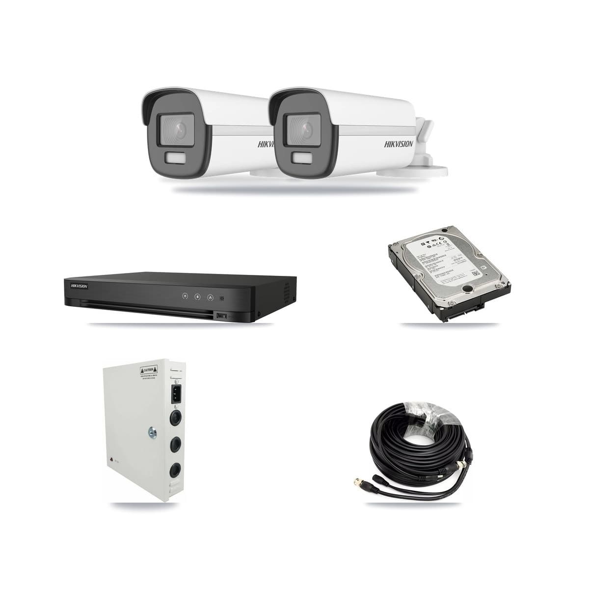 Hikvision 4-Channel 4K CCTV Kit — 2 Bullet Cameras + 5TB Recording (DS-7204HUHI Recorder) - Image 1