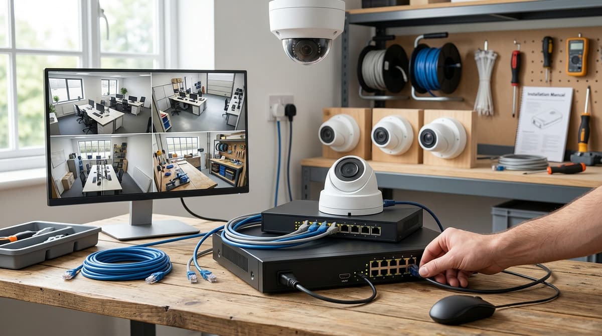 PoE CCTV System: Camera, Switch & NVR