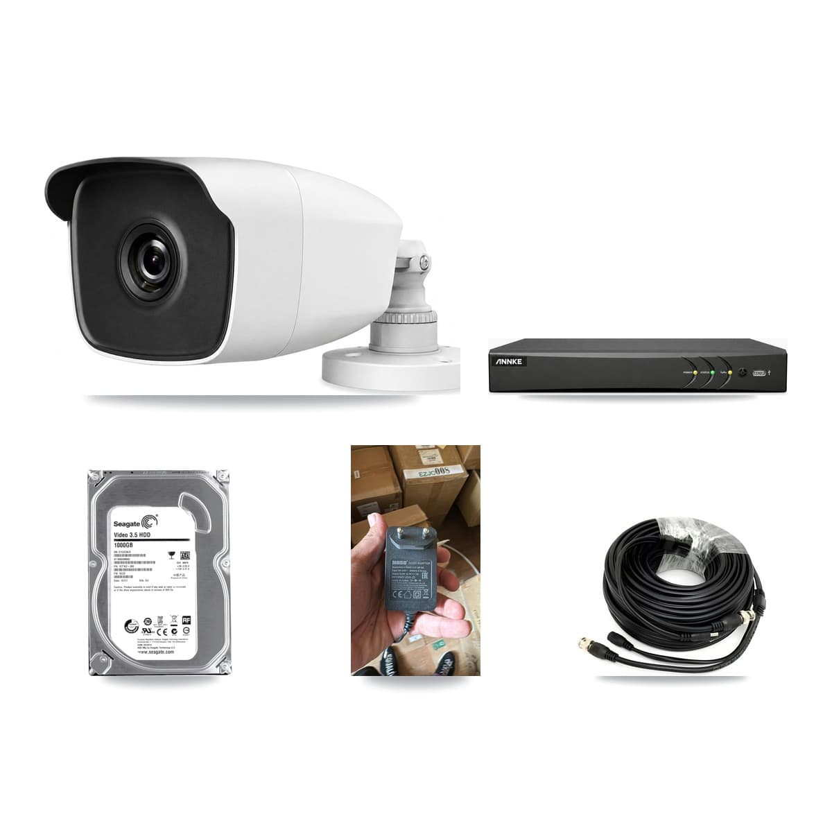 ANNKE 4-channel CCTV kit: 1 camera (1× 3MP Bullet), 1TB hard drive