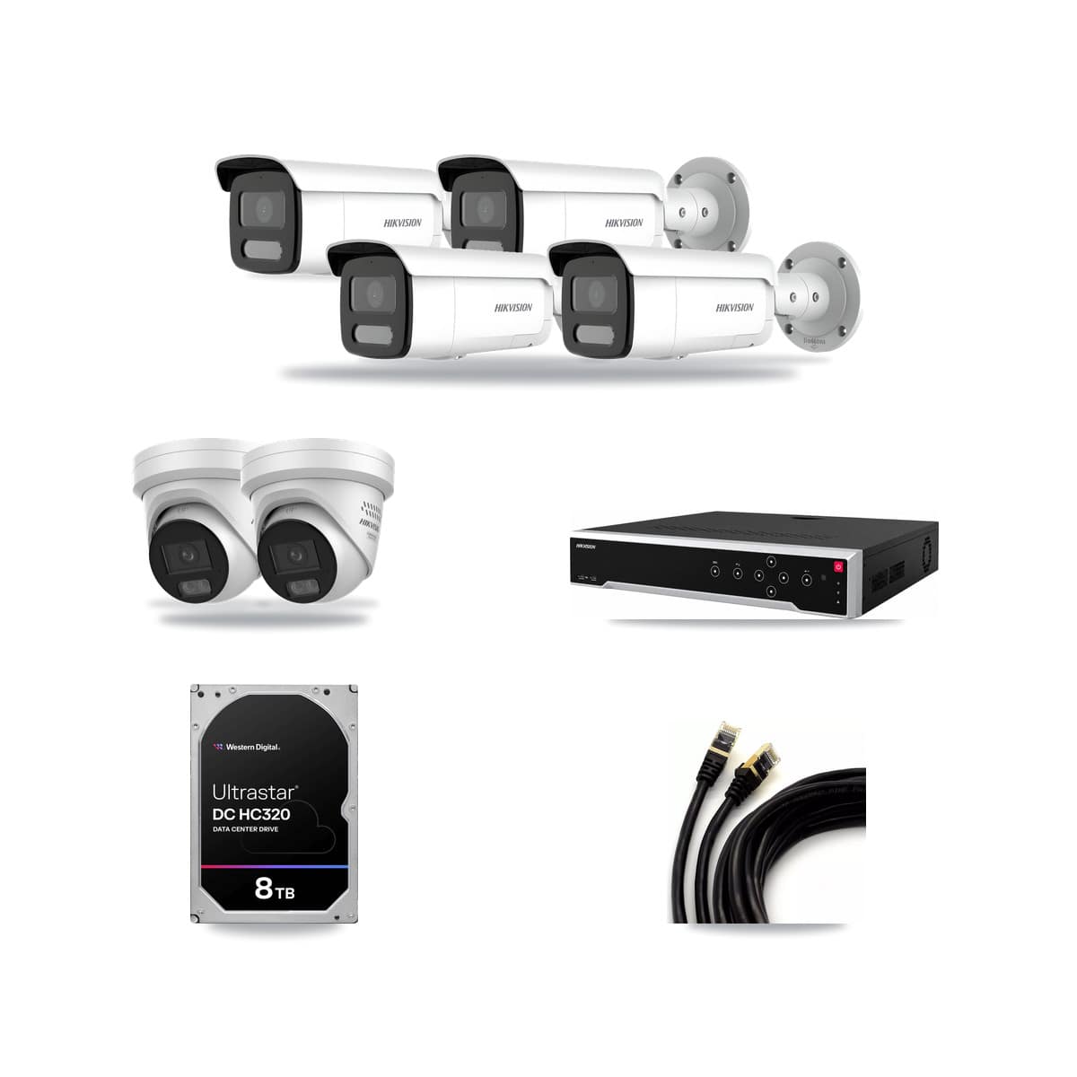 Hikvision 32-Channel 4MP CCTV Kit — 2 Turret + 4 Bullet Cameras + 8TB Recording - Image 1