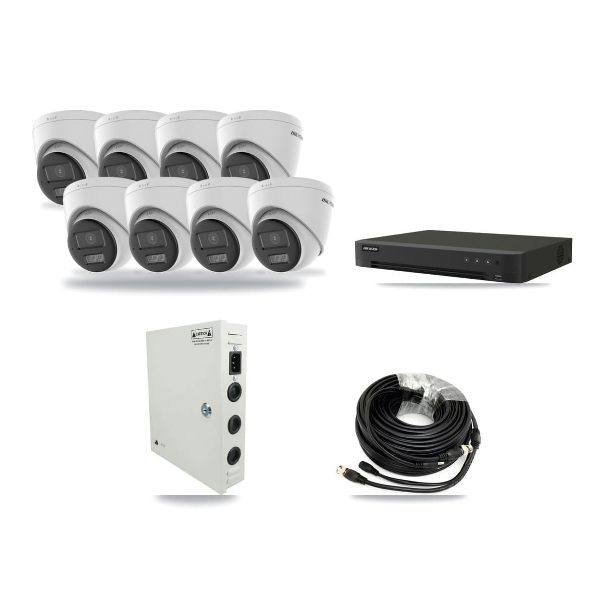 Hikvision 16-Channel 5MP CCTV Kit — 8 Turret Cameras + 3TB Recording (IDS-7216HQHI Recorder) - Image 1