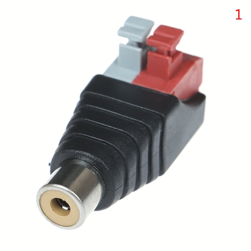 Wire to RCA Female Push Connector Adapter for CCTV Audio Video