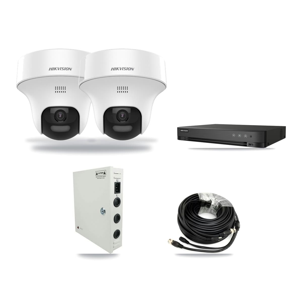 Hikvision 4-Channel 5MP CCTV Kit — 2 Turret Cameras + 3TB Recording - Image 1