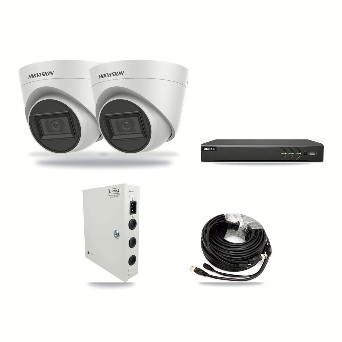 ANNKE 4-channel CCTV kit: 2 cameras (2× 5MP Turret), 3TB hard drive