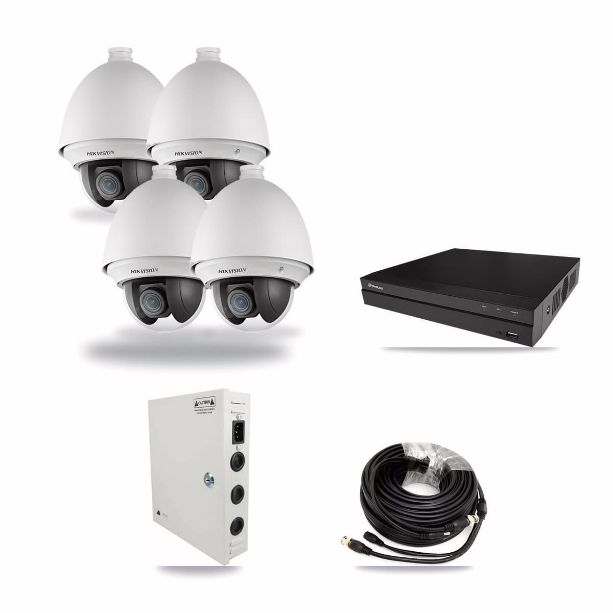 Hikvision & Prolux 8-Channel 2MP CCTV Kit — 4 PTZ Cameras + 3TB Recording - Image 1