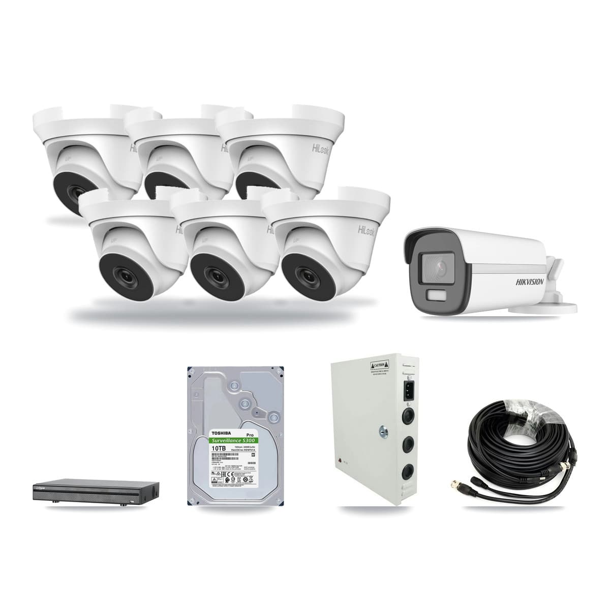 8-Channel 4MP – 4K CCTV Kit — 1 4K Bullet + 6 4MP Turret Cameras + 10TB Recording - Image 1