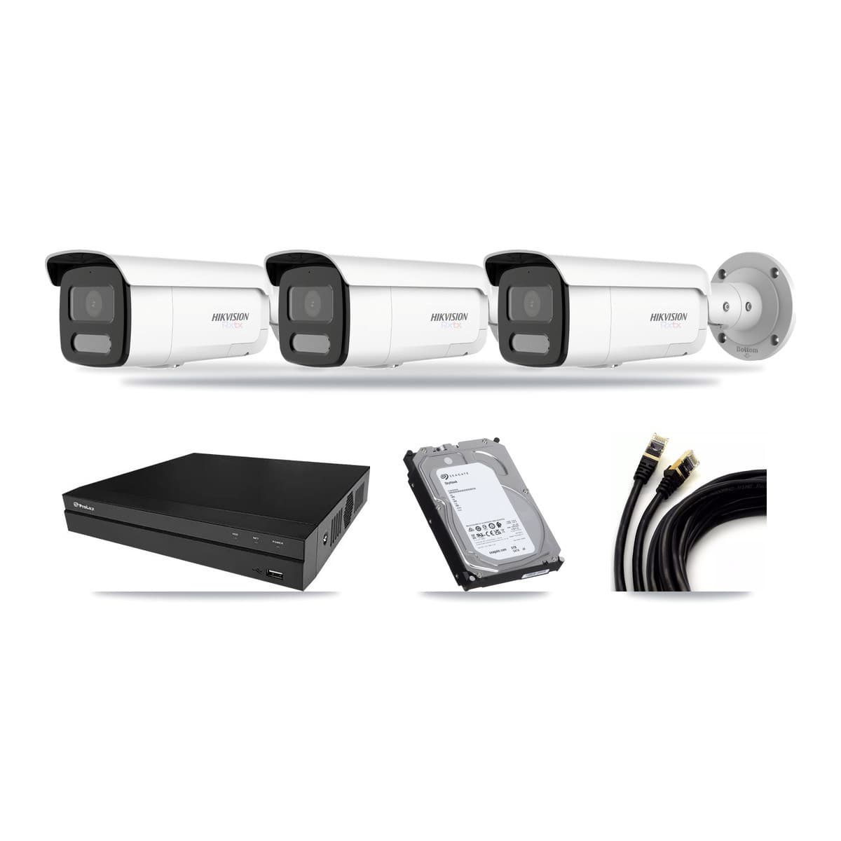 Hikvision & Prolux 8-Channel 4MP – 4K CCTV Kit — 1 4MP + 2 4K Bullet Cameras + 6TB Recording - Image 1