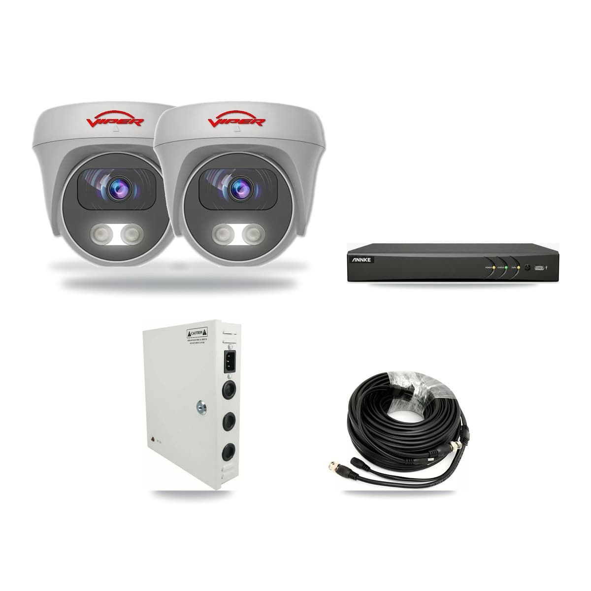 Viper & ANNKE 4-Channel 5MP CCTV Kit — 2 Cameras + 3TB Recording - Image 1