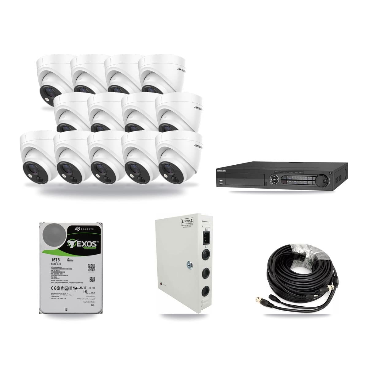 Hikvision 32-Channel 5MP CCTV Kit — 13 Turret Cameras + 16TB Recording - Image 1