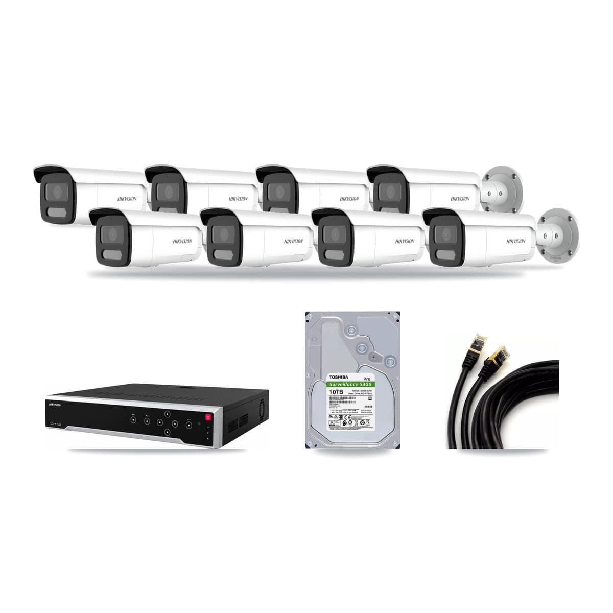 Hikvision 32-Channel 4MP CCTV Kit — 8 Bullet Cameras + 10TB Recording - Image 1
