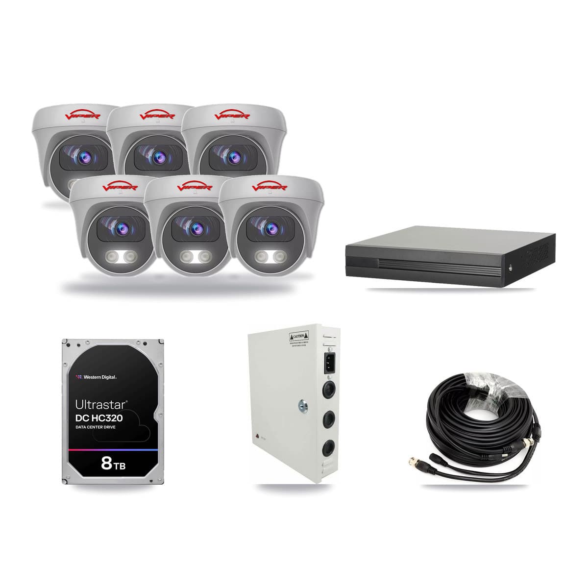 16-Channel 5MP CCTV Kit — 6 Viper Cameras + 8TB Recording - Image 1