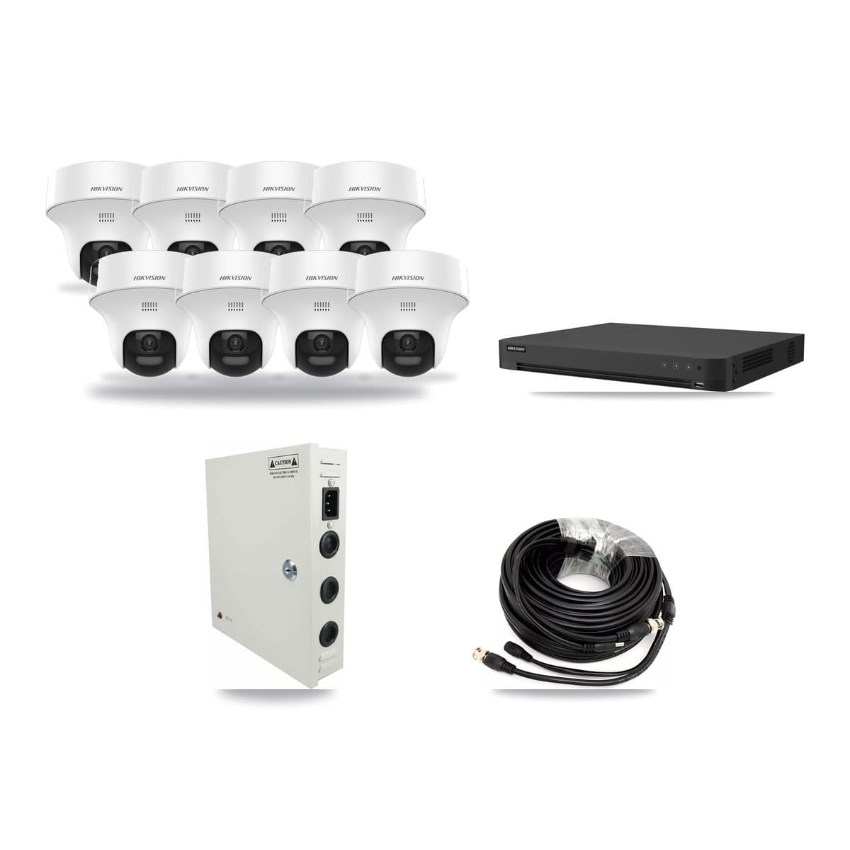 Hikvision 16-Channel 5MP CCTV Kit — 8 DS-2CE70K0T Turret Cameras + 3TB Recording - Image 1