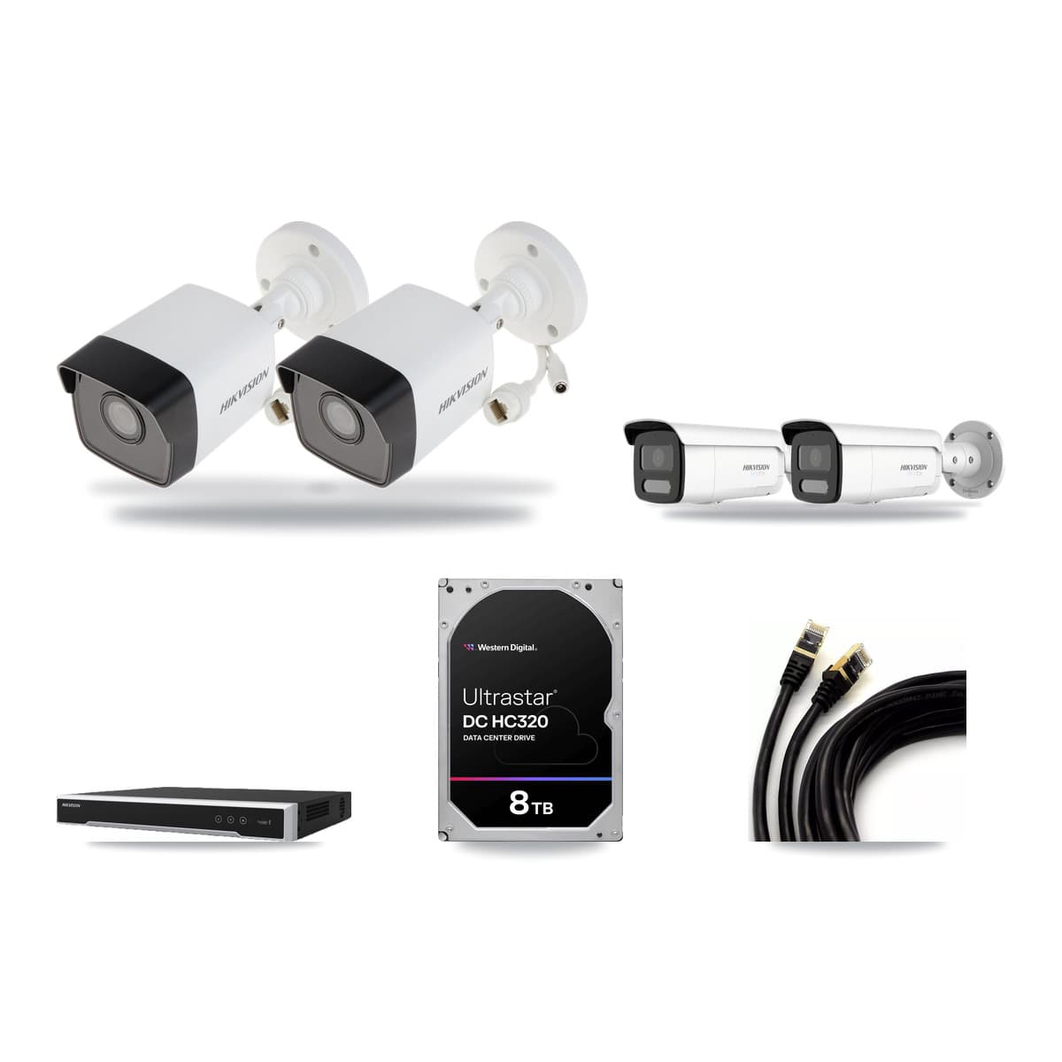 Hikvision 8-Channel 5MP – 4K CCTV Kit — 2 5MP + 2 4K Bullet Cameras + 8TB Recording - Image 1