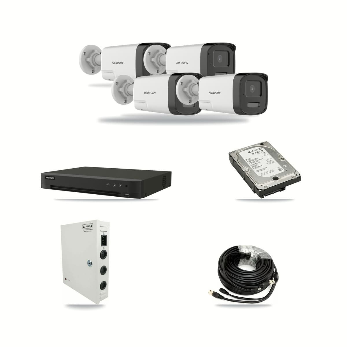Hikvision 8-Channel 5MP CCTV Kit — 4 Bullet Cameras + 5TB Recording - Image 1