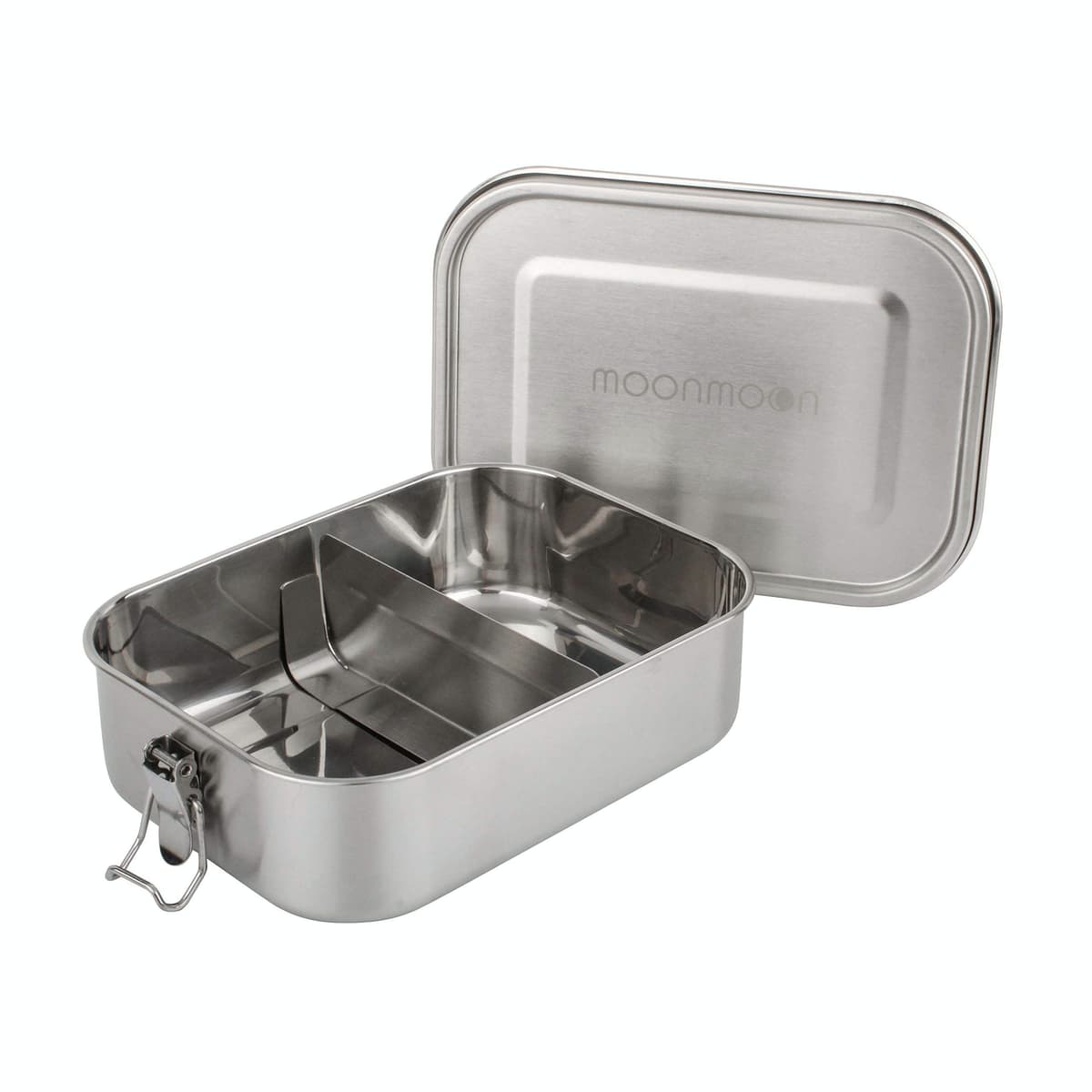 Moonmoon Stainless Steel Lunch Box | 1.2L Leakproof Bento Box with Divider, Eco-Friendly & Reusable