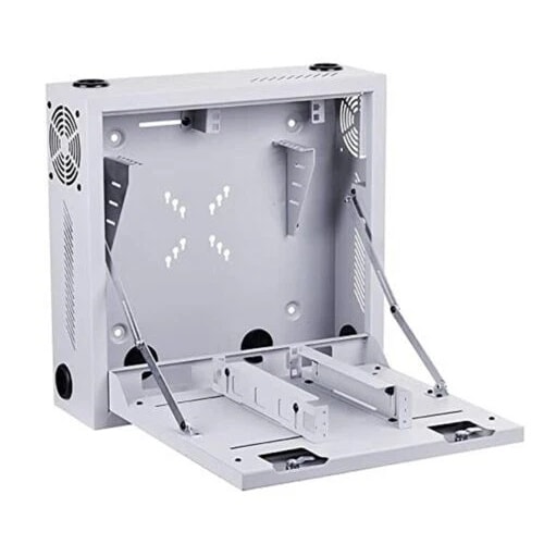 CCTV DVR Lock Box Wall Mount Enclosure Steel Beige 180×180×50mm