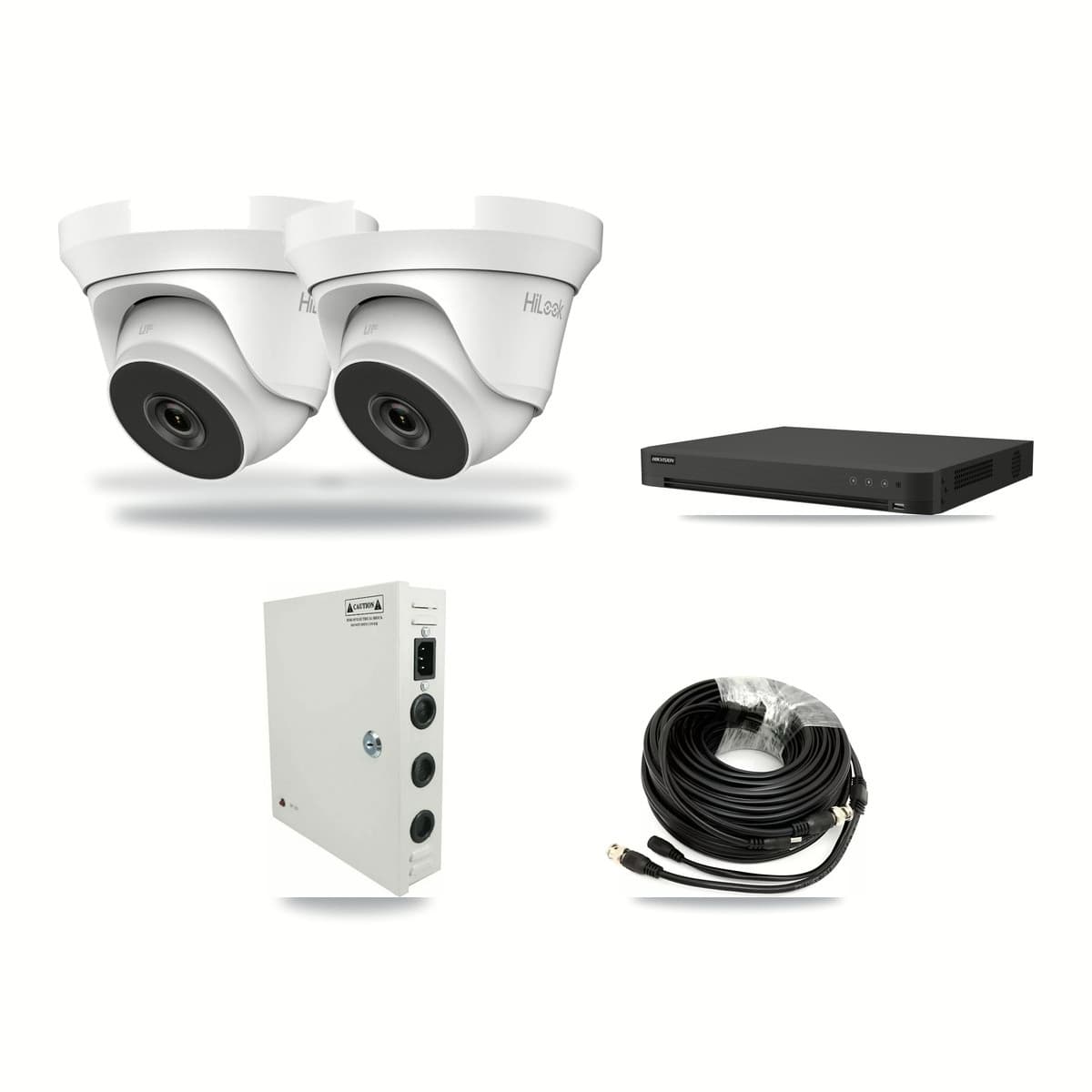 HiLook & Hikvision 16-Channel 5MP CCTV Kit — 2 Turret Cameras + 3TB Recording - Image 1