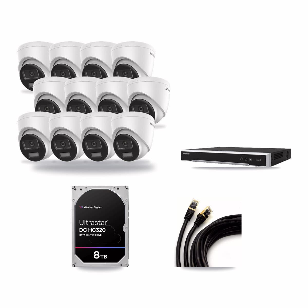 Hikvision 16-Channel 4K CCTV Kit — 12 Turret Cameras + 8TB Recording - Image 1