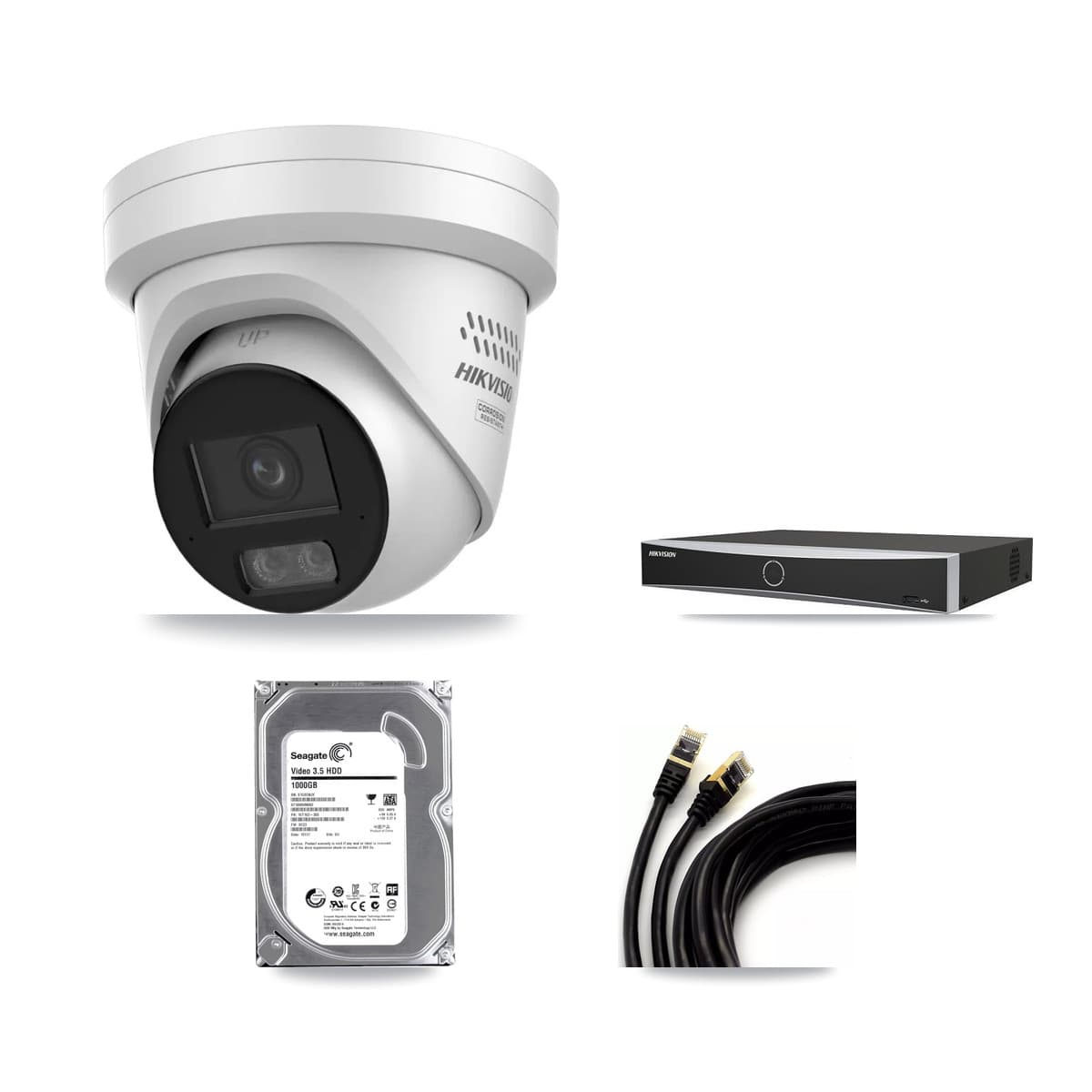 Hikvision 4-Channel 4MP CCTV Kit — 1 Turret Camera + 1TB Recording - Image 1