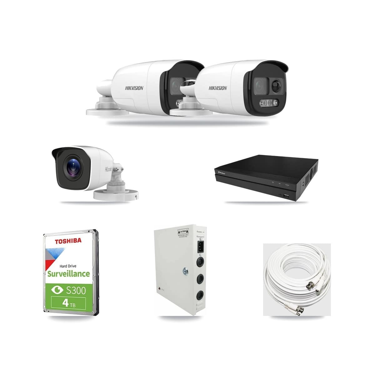8-Channel 4MP – 5MP CCTV Kit — 2 5MP + 1 4MP Bullet Cameras + 4TB Recording (PXD-5208AN Recorder) - Image 1