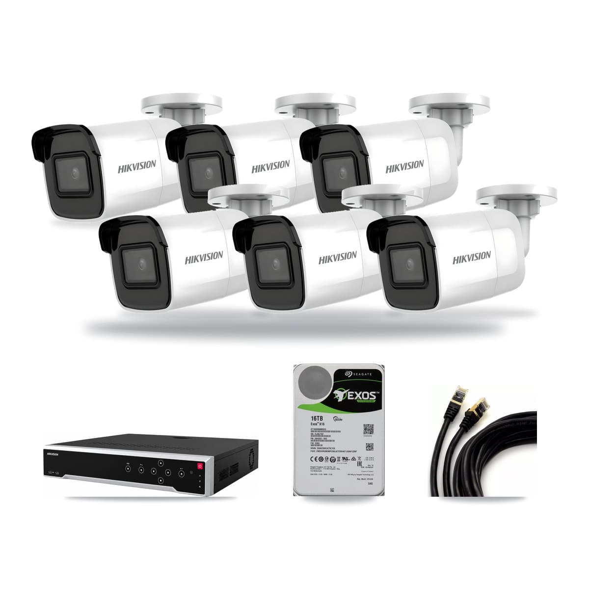 Hikvision 32-Channel 4K CCTV Kit — 6 Bullet Cameras + 16TB Recording - Image 1