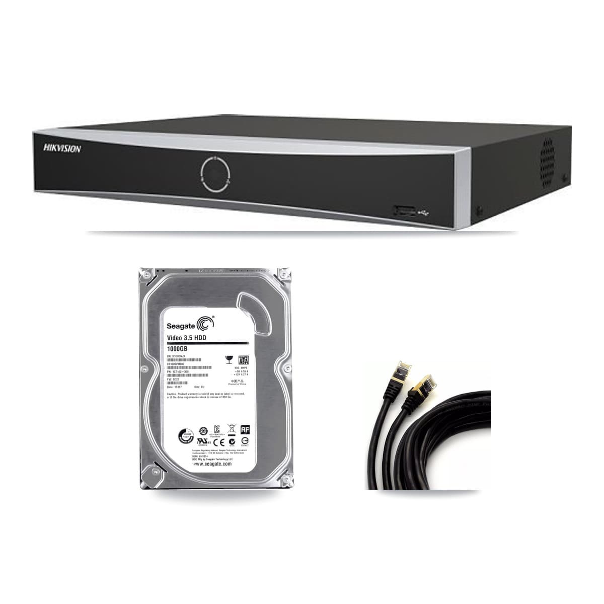 Hikvision 4-channel CCTV kit: 1 camera (1× 5MP Dome), 1TB hard drive