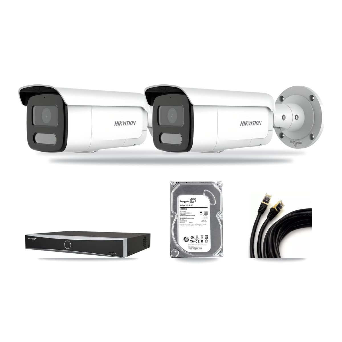 Hikvision 4-Channel 4MP CCTV Kit — 2 Bullet Cameras + 1TB Recording - Image 1