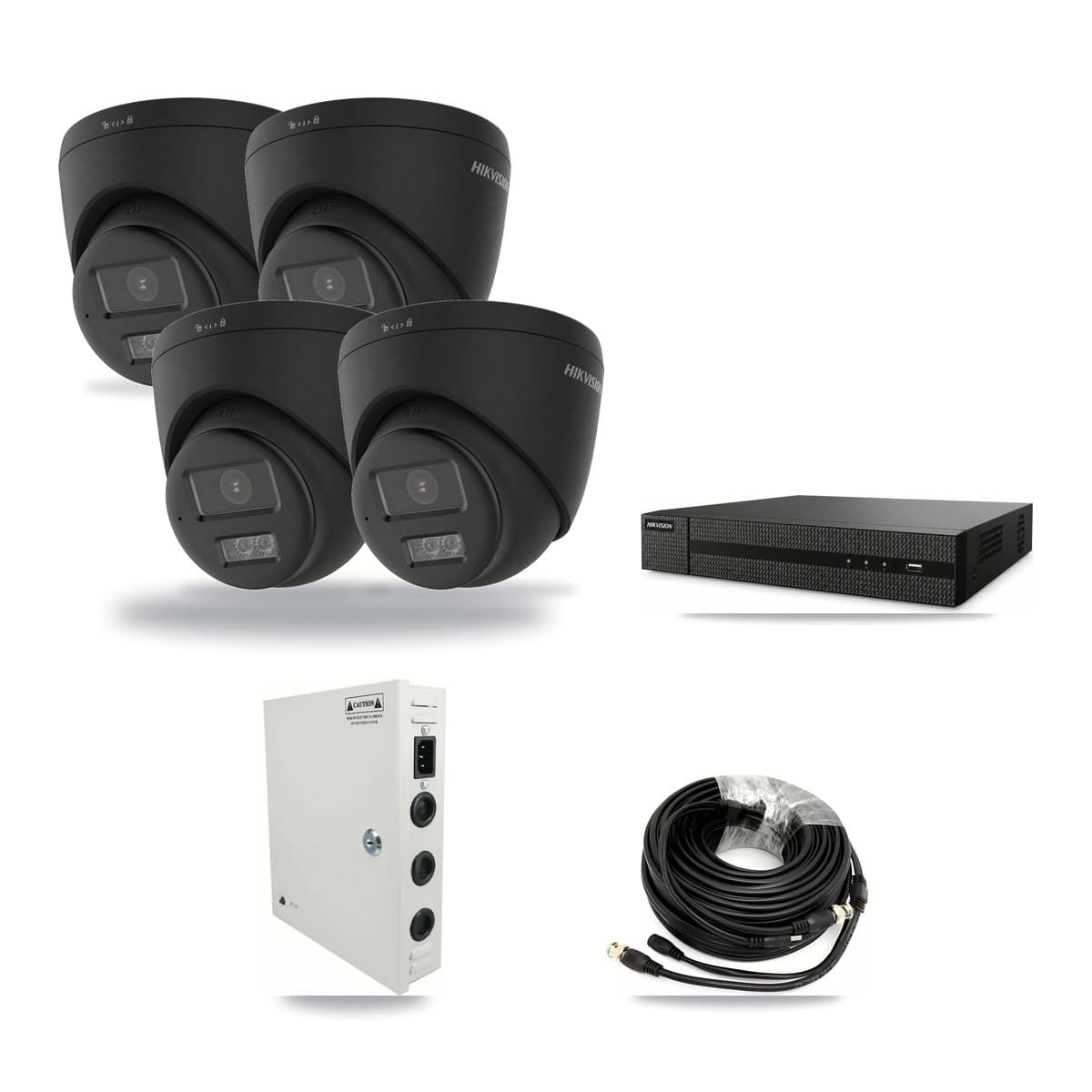 8-Channel 4K CCTV Kit — 4 Hikvision Turret Cameras + 3TB Recording - Image 1