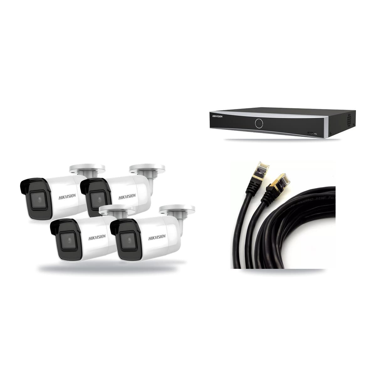 Hikvision 4-Channel 4K CCTV Kit — 4 DS-2CD2085G1 Bullet Cameras + 3TB Recording - Image 1