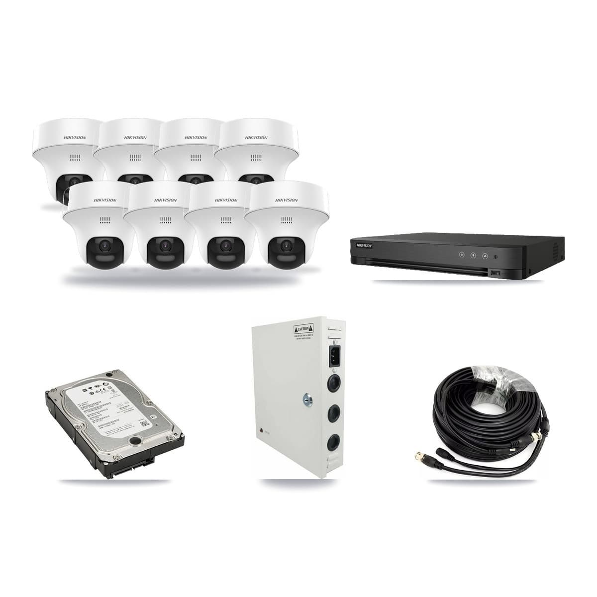 Hikvision 8-Channel 5MP CCTV Kit — 8 Turret Cameras + 5TB Recording - Image 1
