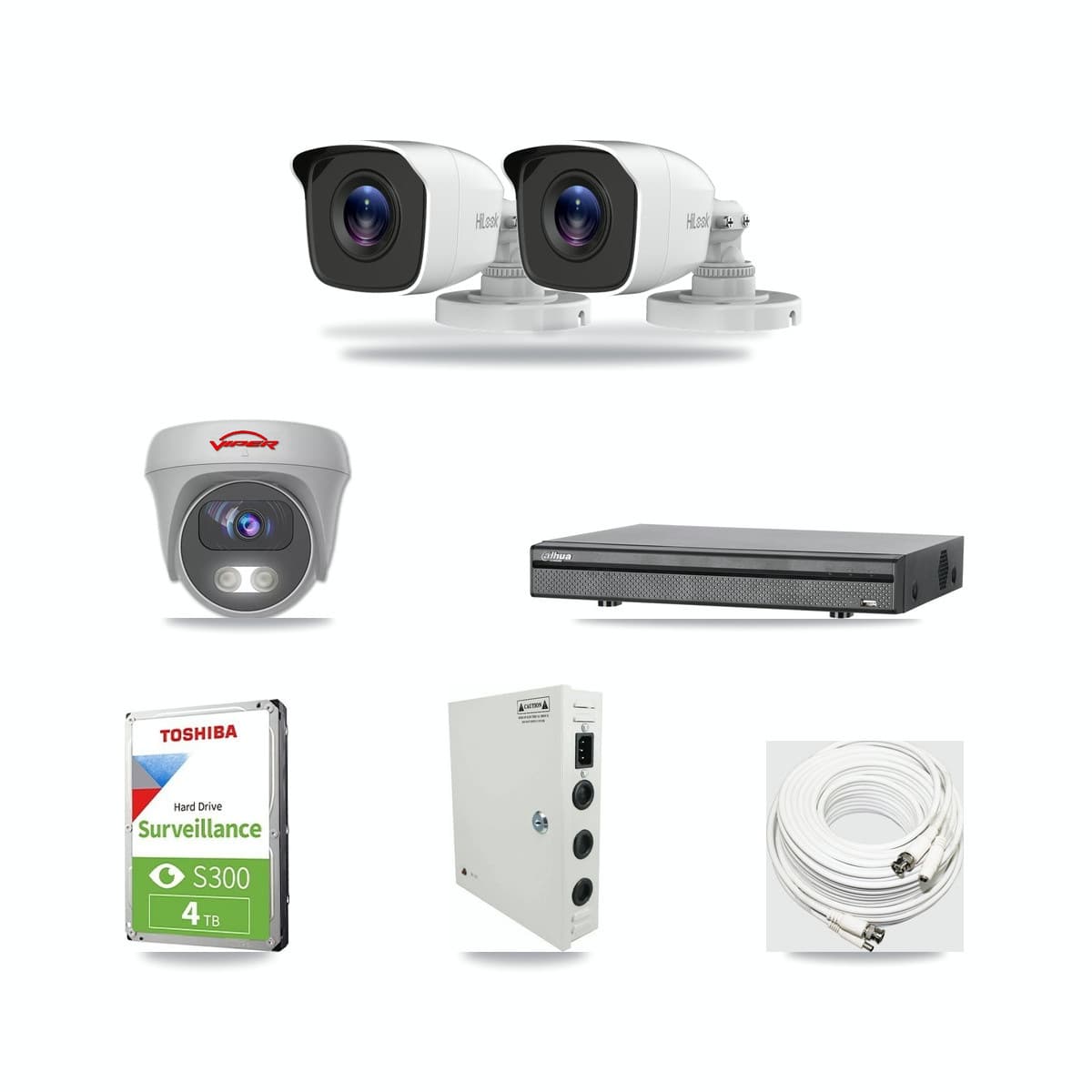 8-Channel 4MP – 5MP CCTV Kit — 2 4MP Bullet + 1 5MP Cameras + 4TB Recording - Image 1