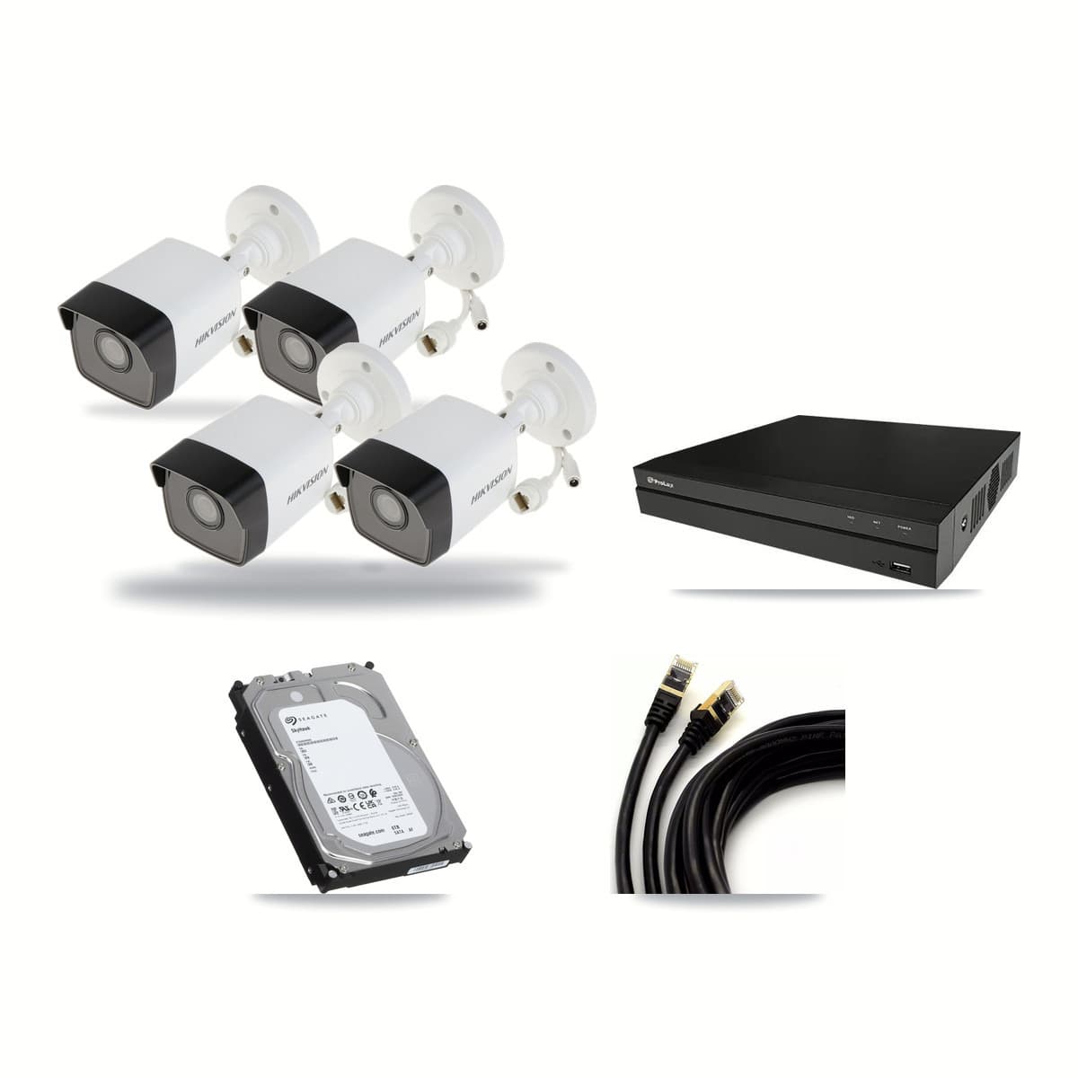 Hikvision & Prolux 8-Channel 5MP CCTV Kit — 4 Bullet Cameras + 6TB Recording - Image 1
