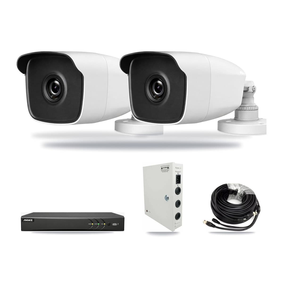 HiLook & ANNKE 4-Channel 3MP CCTV Kit — 2 Bullet Cameras + 3TB Recording - Image 1