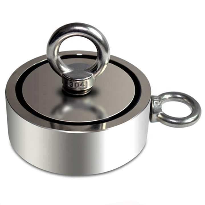 500KG Double-Sided Neodymium Fishing Magnet - 95mm Strong Metal Detector