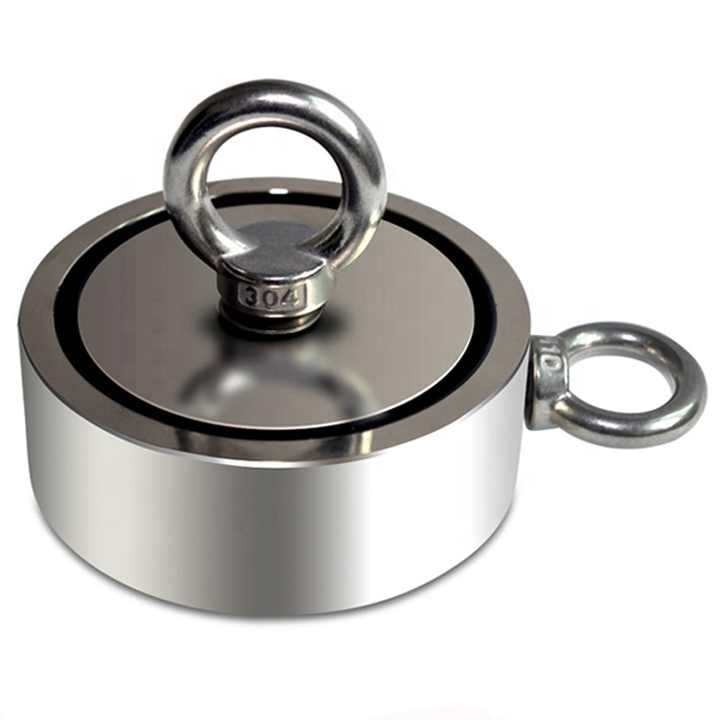 500KG Double-Sided Neodymium Fishing Magnet - 95mm Strong Metal Detector