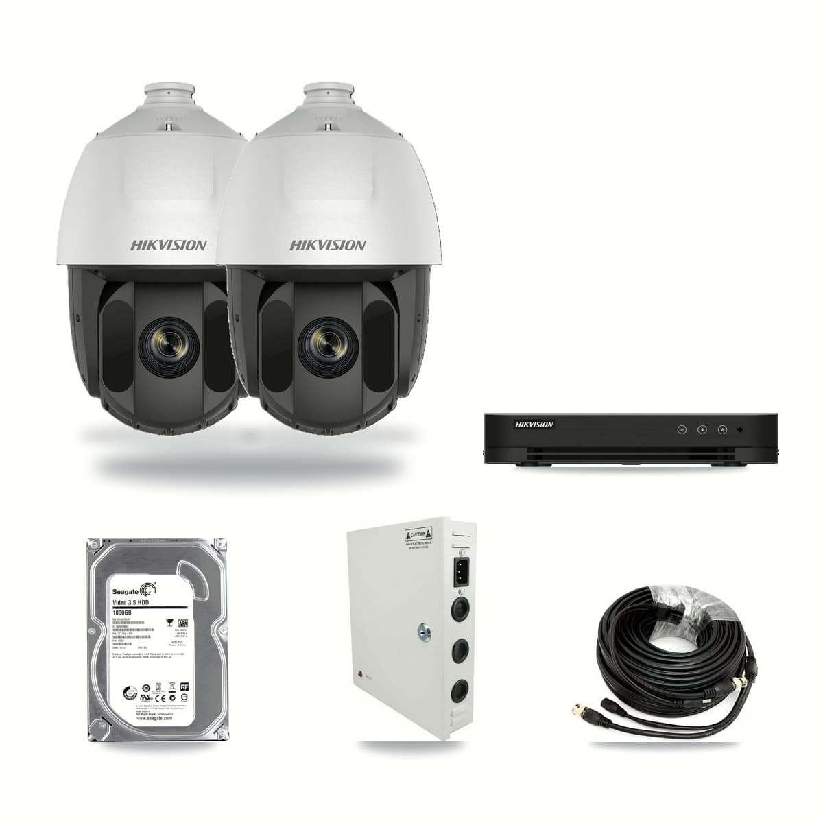 Hikvision 8-Channel 2MP CCTV Kit — 2 PTZ Cameras + 1TB Recording - Image 1