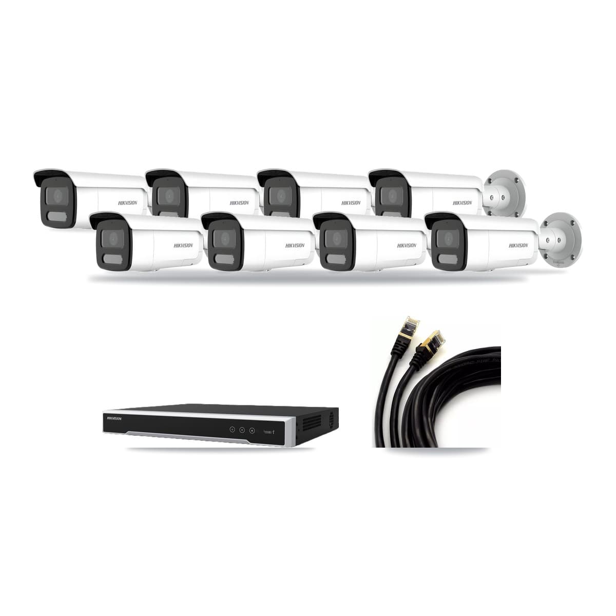 Hikvision 8-Channel 4MP CCTV Kit — 8 Bullet Cameras + 3TB Recording - Image 1