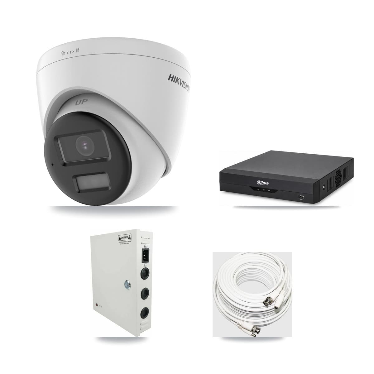 Hikvision & Dahua 4-Channel 4K CCTV Kit — 1 DS-2CE78U0T Turret Camera + 3TB Recording - Image 1