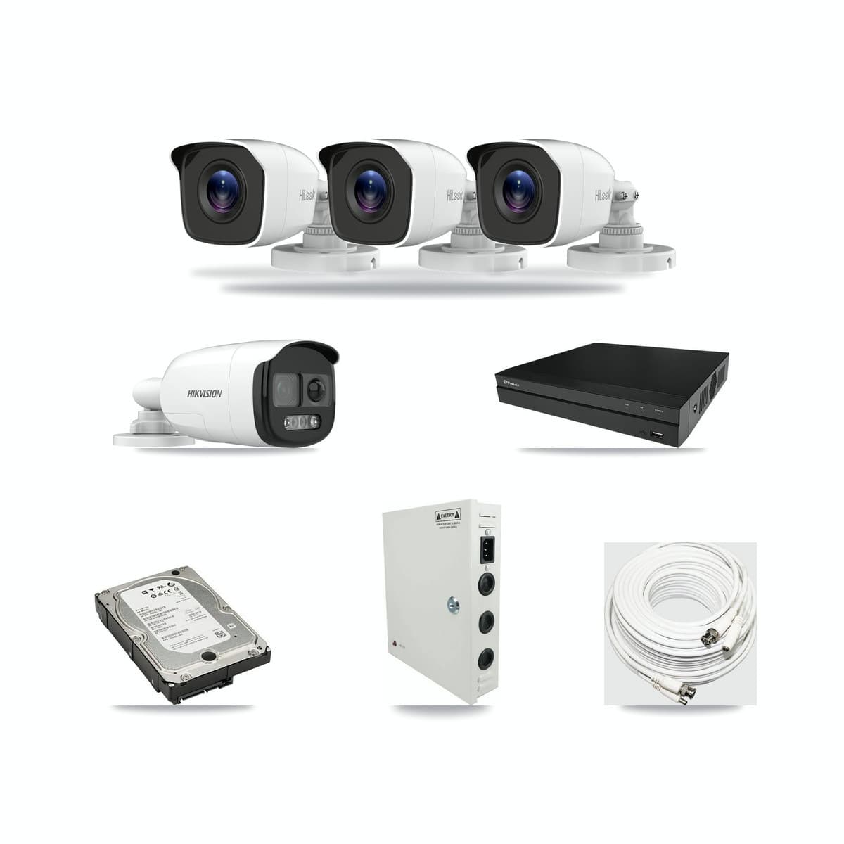 8-Channel 4MP – 5MP CCTV Kit — 1 5MP + 3 4MP Bullet Cameras + 5TB Recording (PXD-5208AN Recorder) - Image 1