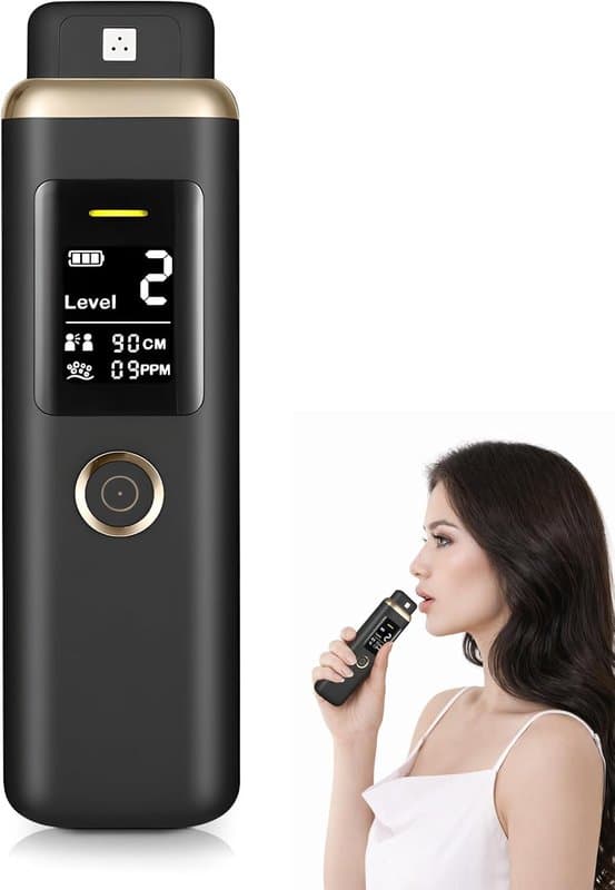 Oral Odor Freshening Monitor, Portable Bad Oral Odor Detector, Smart Meter Device Focused on Cavity with Odor Checking, 32 bit Chip for Precise Bad Smell Detection (Black) - Image 1