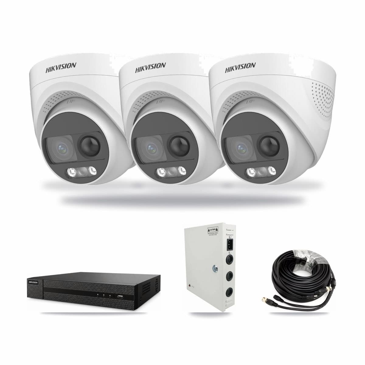 8-channel CCTV kit: 3 cameras (3× 5MP Turret), 3TB hard drive