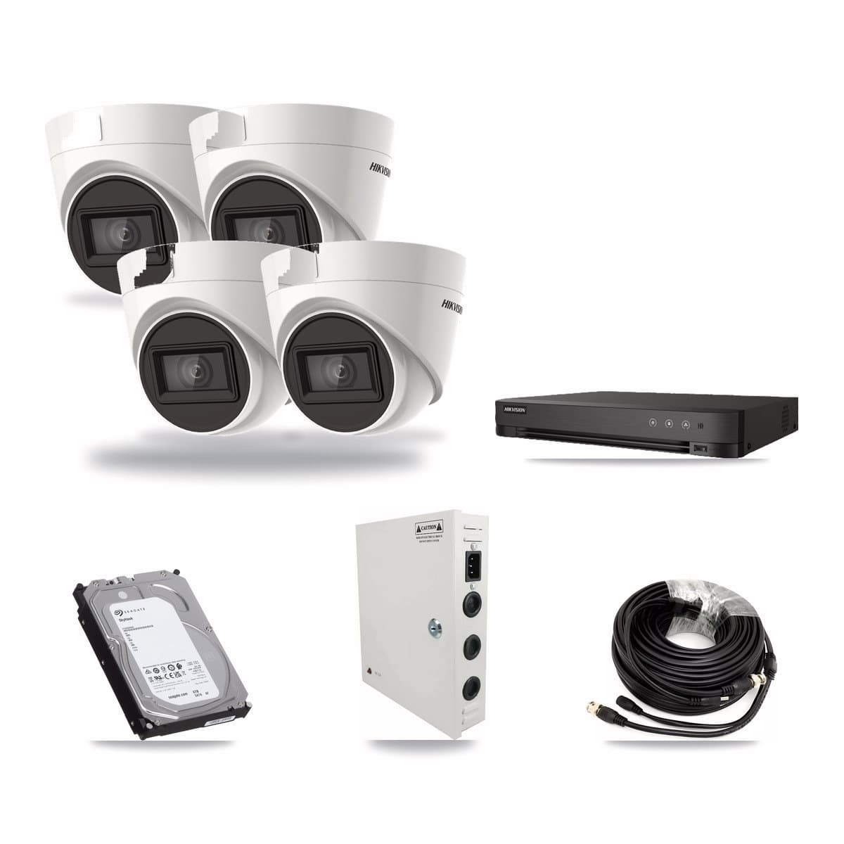Hikvision 8-Channel 4K CCTV Kit — 4 Turret Cameras + 6TB Recording - Image 1