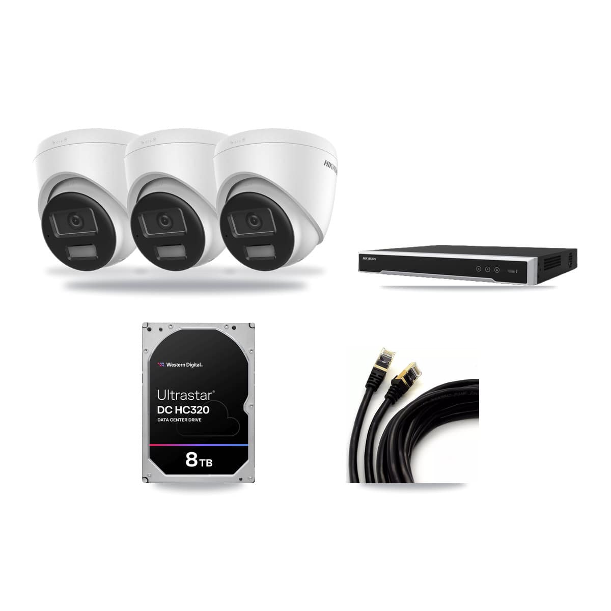 Hikvision 16-Channel 4K CCTV Kit — 3 Turret Cameras + 8TB Recording - Image 1